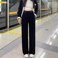 데이소이 끈이 달린 편안한 임산부 긴바지