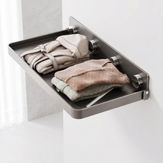Souplace 壁掛式可折疊多功能簡約層架 M S261-0407GRM, 灰色, 1個