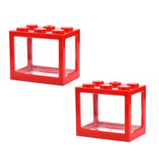 積木鬥魚毬藻魚缸 2入, 紅色, 2個