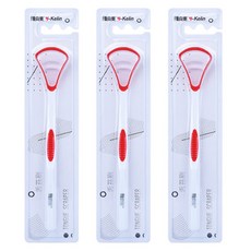 YKELIN 彩線刮舌器清潔劑紅色, 3個
