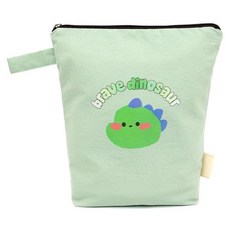 Semoms 雙面防水直立式尿布包 恐龍款, 薄荷綠