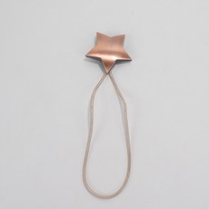 MEO 星星造型窗簾束綁帶 6*40cm, 玫瑰金, 1個