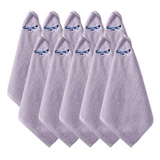 30支棉交通工具刺繡掛耳毛巾, 10個, 紫色飛機