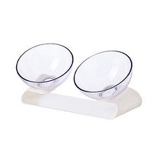 透明半球型餵食碗 YT_RC444, 白色的, 1個