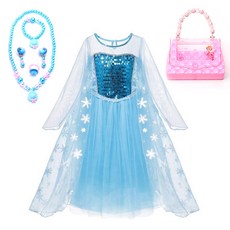 Nrkiz 女童 Wow Kids Blingsnow 公主裙 + 4 件首飾 + 公主包