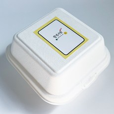 TINA PICNIC 正方形紙漿容器+祈願合格貼紙 淺黃色套組, 1套, 紙漿容器 20p + 祈願合格貼紙 50p