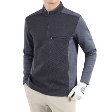 男款壓花半鋪棉刷毛拉鍊T恤 YILB717