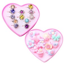 Nrkiz 珠寶戒指組 12入+粉彩戒指組 12入