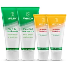 Weleda兒童牙膏50ml 2p+植物凝膠牙膏75ml 2p套組, 1組