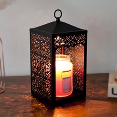 Sweet Scroll Timer 蠟燭加熱器 + Yankee 蠟燭大罐 + 燈泡 2 件套, 黑色(融蠟燈)+Pink Sands(蠟燭)