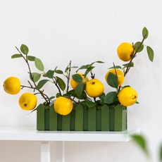 플라워트리 조화 과일나무 장식 울타리 화분 세트 24cm, 배 그린 울타리, 1세트