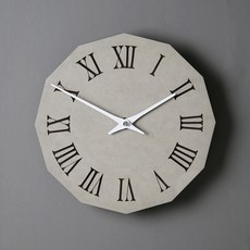 ATREES 羅馬風格靜音壁鐘, 灰色