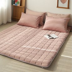韓國 amante 菱形絎縫防蟎薄墊套, 玫瑰粉