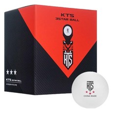 TMOUNT KTS 3星級桌球練習球, 1個, 100入, 白色