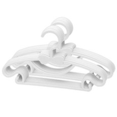 elelliving 兒童款防肩角圓衣架, 白色, 20個