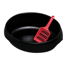 IRIS OHYAMA 愛麗思歐雅瑪 簡易貓便盆, 黑色, 1個