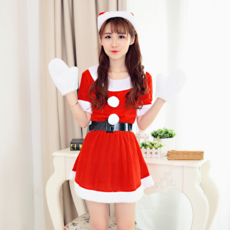 Kanta Universe 聖誕女孩角色扮演鈴鐺手套迷你連身裙套裝