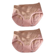 彈力V型米色拼色孕婦內褲 2件組
