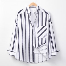 Raymon 男款 Ruch 條紋寬鬆襯衫