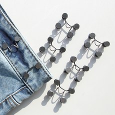 엘바스터 원터치 허리 조절 클립 세트, C 블랙, 6세트