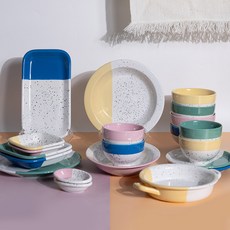 Ardin France Essential 4人韓式餐具組 21p, 21種, 1套, 混色