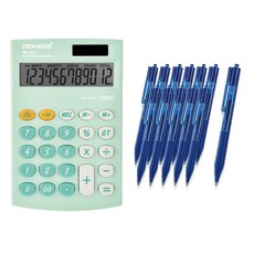 모나미 계산기 MC-103 + 볼펜 FX153 0.7mm 12p, 블루, 1개