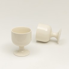 MAISON OBJET 勞倫斯高腳杯 280ml, 奶油白, 2個