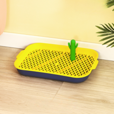 藍桶仙人掌小狗凳, 黃色, 1個