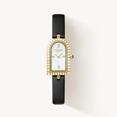 LOLA ROSE 女款 Arch 珍珠母貝黑色皮革錶帶腕錶 LR2501