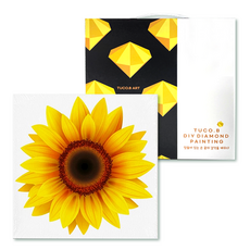Tucobi 藝術珠寶十字繡 DIY 套裝 25 x 25 厘米, 向日葵之戀(D25-12), 1套