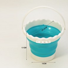 Dasababa矽膠折疊式圓形水壺, 藍色