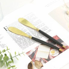 Bogen 韓國製 Levian 金色奶油刀, 黑色, 2個