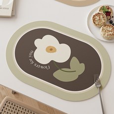 Withome Petit 花朵皮革餐墊, 60 x 40 cm, 深色