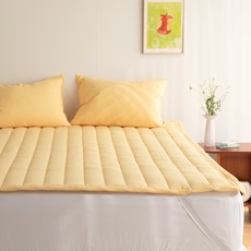 HELLOSLEEP Don't Worry固定鬆緊帶M2防蟎薄墊, 奶油黃油