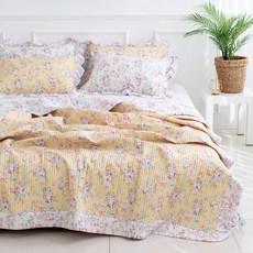 Ermia Rose Garden 莫代爾針織床單和墊, 黃色的