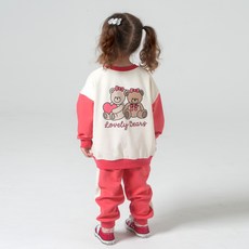 KIDSCOMO 女童愛心上下衣套裝