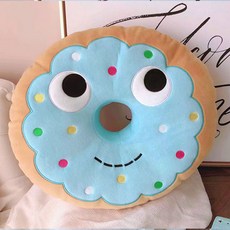 圓形甜甜圈坐墊, 藍色