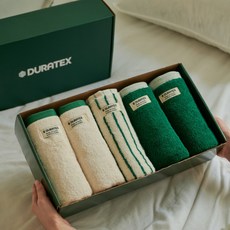 DURATEX 阿爾貝拉 毛巾 白色 2入 + 雪碧色 + 綠色 2入 套組 200g, 1套, 白色, 白色, 雪碧色, 綠色, 綠色