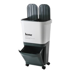 Olive E特廚房一觸式立式分類回收箱, 碧玉綠, 1個