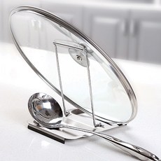 Hubatt 不銹鋼可折疊 2 合 1 勺架蓋架, 混色, 1個