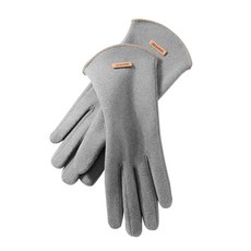 SMT 女款 德絨冬天滑雪保暖手套/機車騎士手套, 月光灰, 1雙