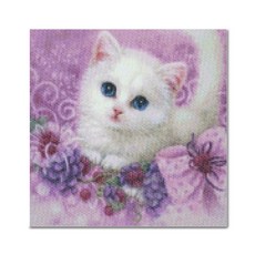 ADICO DIY 鑽石畫 花中貓 25 x 25 cm BE09, 混合色, 1個