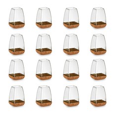 도토리 체어슈즈 사각 의자발 커버, 브라운, 16개