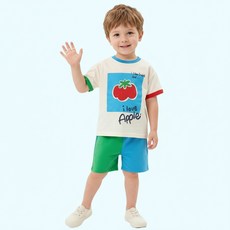 Blyeo Kids 兒童 Loving Apple 短袖上下套裝