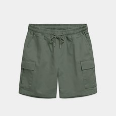 TOPBOY 水洗工裝鬆緊短褲 RT874