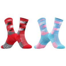 SNF 時尚色彩健身襪 JIA08 2雙 19 RD SB, 混色, 2個