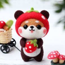 Healingcare 펠트 실 바늘 DIY 세트, 1세트, 16 딸기