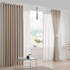 VIEW HOUSE 遮光窗簾, 燕麥米色