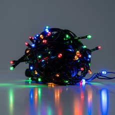 HOMETNER 聖誕樹燈串 氣氛照明 情境燈 LED 500燈 + 閃爍器套組, 黑色線 + 混合色, 50m, 1套