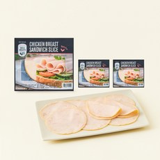 존쿡델리미트 닭가슴살 샌드위치 슬라이스 햄, 100g, 3개